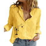 Naiste mood puuvillane linane s&auml;rk Kevad-suvi vabaaja n&ouml;&ouml;pidega &otilde;hukesed lillemustriga pluusid S valge