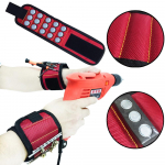 5 magnetilise randmepaela taskut&ouml;&ouml;riista rihma kotiketi kruvid, mis hoiavad t&ouml;&ouml;tavat abimeest punane