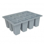 12 resti seemnete alustusalus drenaažiavadega Silikoonist biolagunevad taimepotid k&ouml;&ouml;giviljade &uuml;rdilille jaoks helehall v&auml;rv