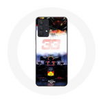 Coque Maniacase pour Samsung Galaxy A32 4G Formule 1 Max Verstappen Pilote de F1 noir rouge et jaune
