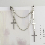 K&otilde;rvar&otilde;ngas Naiste Risti Liialdus Liialdatud Klassikaline Modern Metal Christian Chain Drop Dangle K&otilde;rvar&otilde;ngas Statement Girl 1PC h&otilde;be