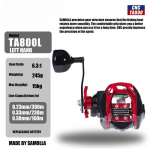 Uus &uuml;livastupidav merep&uuml;&uuml;gi suur s&ouml;&ouml;t TA800 seeria kalastusrull merevee veekindel 6.3:1 kiirussuhe 18KG trolling s&auml;ga trolling metallist alus Left Hand punane