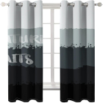 Kaasaegne Lihtne Elegants Kuju Esik K&otilde;rge Varjutusega Kardinad Jaapani Stiil Paks Blackout Elutuba Kardin Magamistoa Kardin Uus W55 X H120cm X 2&Grommet Top gray