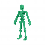 3D-prinditud kokkupandud luustik Halloweeni &uuml;liv&otilde;itmatu abstraktne loominguline kaunistus t&auml;iskasvanutele ja lastele One Size armee roheline v&auml;rv