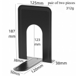 Keskmise suurusega rauast raamatualus Lihtne metallist raamatualus Riiul &Otilde;pilasraamatute klambriraamat Lahe loominguline raamatukork Avatud kool must