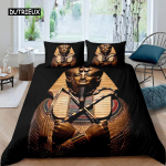 Vaarao tekikott Kuninganna Vana-Egiptuse h&otilde;imu lohukate poistele Egiptuse p&uuml;ramiidide eksootilises stiilis pol&uuml;estrist voodipesukomplekt US Queen(228x228cm)