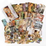 200 tk/pakk Dekoori v&auml;ljal&otilde;igete album PET-kleebised Materjalid paber kombineeritud komplekt DIY r&auml;mpsajakirja kollaaž Fotoalbum vanaaegsed kleebised