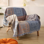 Boho stiilis geomeetrilised tekid vooditele Vintage lapitekk Kodukaunistus Gobel&auml;&auml;n Klassikaline diivanikate &otilde;huke piknikutekk 90x90