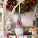 26 letter Christmas Mini Doll Gnome Christmas Tree Pendant Pink Plush Doll Pendant Home Christmas Decoration Navidad Natal One Size