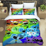 3D Prindiga Anime Naeratavad Loomad CATNAP DOGDAY Voodipesukomplekt Uus Lahe Anime Tekikott Padjap&uuml;&uuml;r Armas Joonisfilm Laste Kingitus EU single(135x200cm)