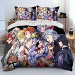 Trinity Seitse voodipesukomplekt, &uuml;heinimesevoodi, kaheinimesevoodi, t&auml;issuuruses king-voodikomplekt T&auml;iskasvanute lapsele Magamistoa tekikottide komplektid Print Anime voodilinade komplekt 70x133cm 2pcs