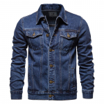 Uued Kevad S&uuml;gis Lihtsad Uued Meeste Denim Jakid Vabaaja Mood Slim Fit Džinsist Denim Jakk Lapit&ouml;&ouml; Lukuga Meesteriided 4XL tumesinine v&auml;rv
