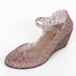 Kiilsandaalid Naiste Jelly Kingad Mood Klassikaline Suurendavad L&auml;bipaistvad Sandaalid Naised Suvekingad Naiste Sandaalid 4.5 roosa