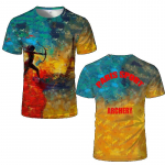 Vibulaskja Vibulaskmine 3D Prinditud T-s&auml;rk Mehed Cosplay Pariis Eiffeli torn Vibulaskmise Meeskonna T-s&auml;rk Unisex Spordis&otilde;brad Vabaaja &Uuml;lem&otilde;&otilde;tmeline Laste Topid S