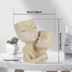 5/1TK Humanoid Istutusn&otilde;u Lillepotid Sise- V&auml;liskasvatatavate Taimede Dekoratsioon Armas T&uuml;druku N&auml;oga Istutusn&otilde;u Drenaažiavaga Loominguline DIY Pott 1Pcs valge