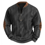 Meeste Retro Casual gradienttr&uuml;kiga kampsun L
