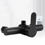 Vannitoa du&scaron;isegistid Vannisegisti kuuma ja k&uuml;lma vee segisti ventiil Must roostevabast terasest v&auml;rviga seinale paigaldatav segisti kraan