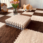 Elegantne 2022. aasta mustusekindel magamistoa vaip ja elutoa p&otilde;randamatt suure magamistoa ja laheakna jaoks. 30x30CM 10pcs + Edging kerge kohvi v&auml;rv/tume kohvi v&auml;rv