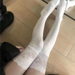 &Uuml;hev&auml;rvilised Seksikad pitsist k&otilde;rged sukad Naistele T&uuml;drukutele K&otilde;rged &Uuml;le p&otilde;lve Sukad Lolita Naistele T&uuml;drukutele Soojad Saabassokid One Size
