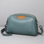 Niche Esimese Kihi Veisenaha Kahe T&otilde;mblukuga K&auml;ekott Kontrastv&auml;rvi Spleissimine Pehme Nahk &Uuml;he &Otilde;la Crossbody Ehtne Nahk Naiste Kott j&auml;rve sinine v&auml;rv