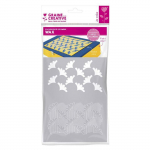 Pochoir - non sp&eacute;cifi&eacute; - 15,3 x 11,4 cm - plastique - r&eacute;utilisable - motifs wax