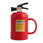 Kohvitassid Keraamiline Teetass Leegikustuti kujuline kaanega kruus Lusikas 400ml Kuumad K&uuml;lmad Joogid Piim Mahl Joogikruus Kontor Kodu Reisikingid punane