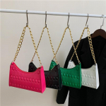 Kott naiste ni&scaron;&scaron; disain tekstuur Populaarne kett &uuml;he &otilde;la kaenla kott v&auml;lismaine stiil mood k&auml;ekott Tide roosa punane v&auml;rv