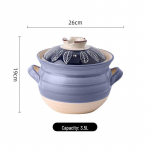 K&otilde;rge temperatuurikindel keraamiline pajapott lahtise leegi ja gaasipliidi jaoks