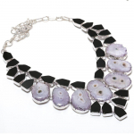 Solar Quartz, Spinel Handmade 925 Sterling Silver Necklace 18 j5j08