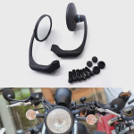 Harley Retro mootorratta tahavaatepeegel: Universaalne galvaniseeritud &uuml;mmargune helkur Black