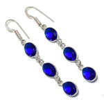 London Blue Topaz Handmade 925 Sterling Silver Jewelry Earring 2.36 j8c48