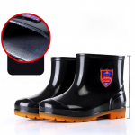 Meeste paksendatud veekindlad k&otilde;rge s&auml;&auml;rega PVC-st &otilde;uesaapad: Libisemiskindel, veekindel ja sametist ehitusplatsidele. 40