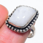 Moonstone Handmade 925 Sterling Silver Jewelry Ring Size 9 m6o05