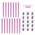 Silikoonpeaga k&uuml;&uuml;nekunsti tembelduspliiatsi komplekt liblikas lillekujundusega DIY manik&uuml;&uuml;ri &uuml;lekandet&ouml;&ouml;riistad 15 pcs