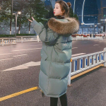 Ottoni jakk Naiste keskmise pikkusega talvine udusule-puuvillajakk Korea versioon lahtine jakk pluss suurus paks puuvillajakk M