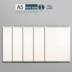 Kaba Bear B5 paksendatud m&auml;rkmik &ndash; &uuml;mberp&ouml;&ouml;ratav m&auml;his, vooderdatud/ruudustikuga lehed, ideaalne &uuml;likooliks ja eksamiteks valmistumiseks