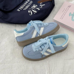 Naiste kingad 2025 s&uuml;gis uus Hongkongi stiilis vabaaja laua pehme tallaga paeltega naiste tossud jalutusk&auml;iguks baleriinad Zapatillas De Mujer 39 helesinine v&auml;rv