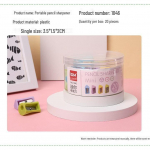 V&auml;rviline Mini Makroon Pliiatsiteritaja - &Uuml;he Auguga, Plastikust Korpus, &Otilde;pilase Kirjatarbed