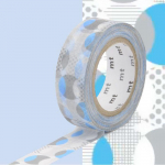Masking Tape MT cercles bleu - overlapped blue - Masking Tape (MT) Bleu