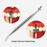 1 piece Orthodontic Aesthetic Teeth Crown Proportion Gauge Dentist Implant Stainless Steel Measuring Ruler Caliper 1 piece