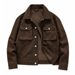 Kvaliteetne Ameerika retro raske teksajakk meeste kevadine uus avar trendikas kaubam&auml;rk Ruffian Handsome puhtast puuvillast t&ouml;&ouml;riistajope meestele M tumepruun v&auml;rv