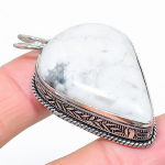 Howlite Jasper Handmade 925 Sterling Silver Jewelry Pendant 2.01 i2f18