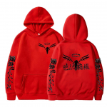 Fashoin Gambar Valhalla Tokyo Revengers Hoodies Anime Graafiline kapuuts meestele Naiste Spordir&otilde;ivad Tokyo Revengers Cosplay dressid riided 4XL punane