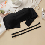 Naistele m&otilde;eldud &otilde;lapaelteta rinnahoidja esikinnitusega push-up aluspesu ilma traadita t&otilde;stetava libisemiskindla bandeau rinnahoidjata L