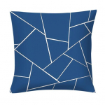 Sinine geomeetriline tr&uuml;kitud ruudukujuline padjakate Diivan Tooli padjap&uuml;&uuml;r