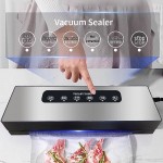 Intelligentne roostevabast terasest vaakumpakendaja: &Uuml;he nupuga kasutamine, kuiv- ja m&auml;rgkasutus, kompaktne koduseks kasutamiseks Vacuum machine [Stainless Steel Silver]
