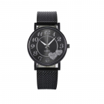 Naiste k&auml;ekell, kahe s&uuml;damega sihverplaadiga naiste k&auml;ekell, vabaaja kvartskell must