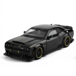 1/32 M&otilde;&otilde;tkava Dodge Challenger SRT Hellcat Redeye M&auml;nguauto Super Sport Mudel Valatud S&otilde;iduk Miniatuurheli ja Valgusega Kollektsioon Kingitus Laps must