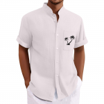 Meeste vintage n&ouml;&ouml;pidega keeglis&auml;rgid l&uuml;hikeste varrukatega suvine rannas&auml;rk L