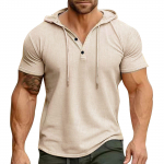Meeste sportlik ja fitness l&uuml;hikeste varrukatega T-s&auml;rk, moodne pusa XL khaki